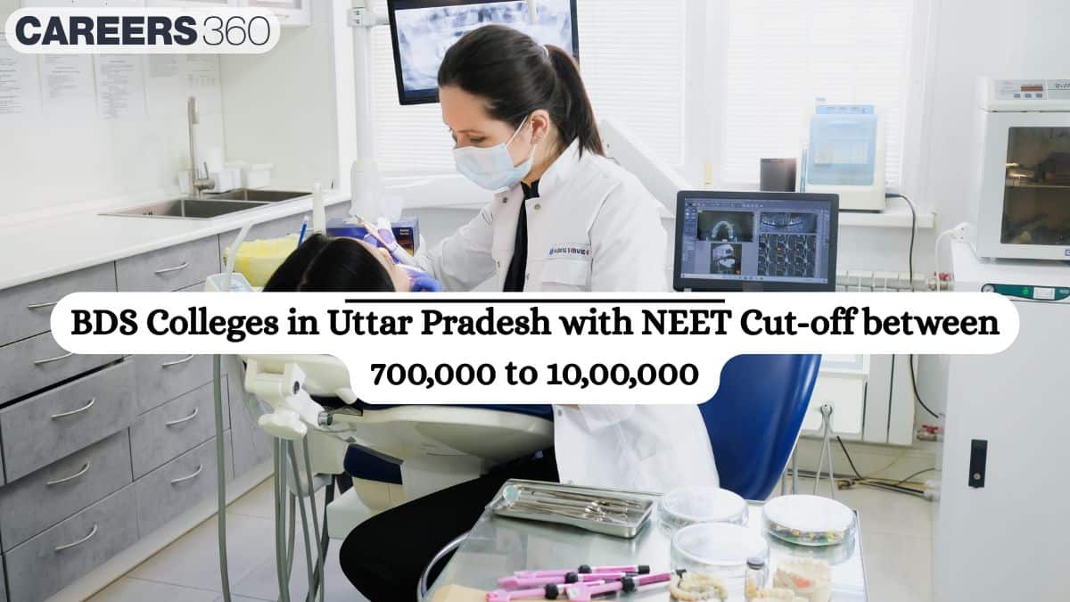 List of UP BDS Colleges for NEET 2025 Rank between 700,000 to 10,00,000